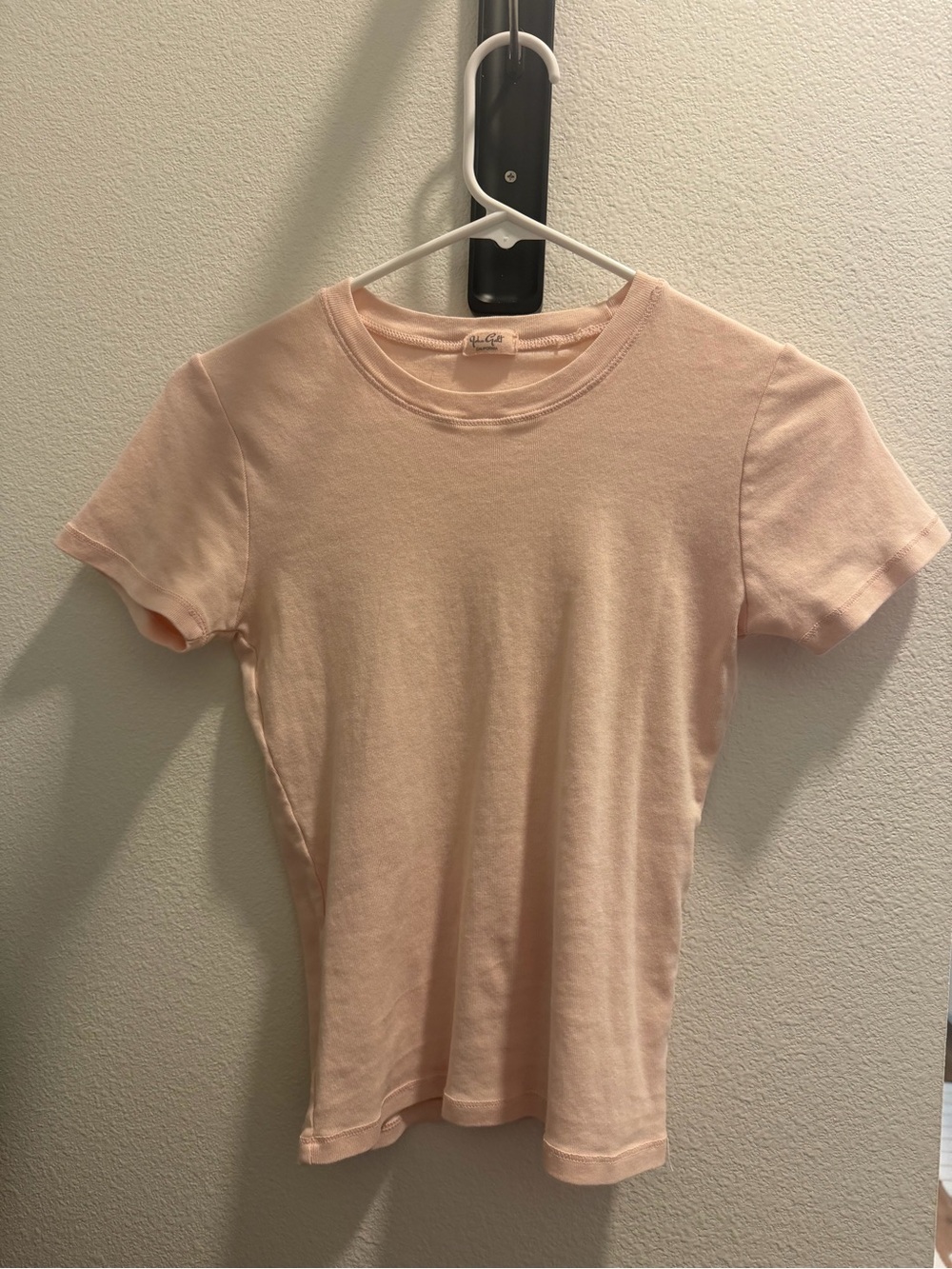 Brandy Melville Pale Pink Short Sleeve Crewneck Tee